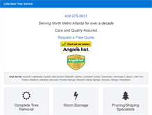 Tablet Screenshot of littlebeartreeservice.com